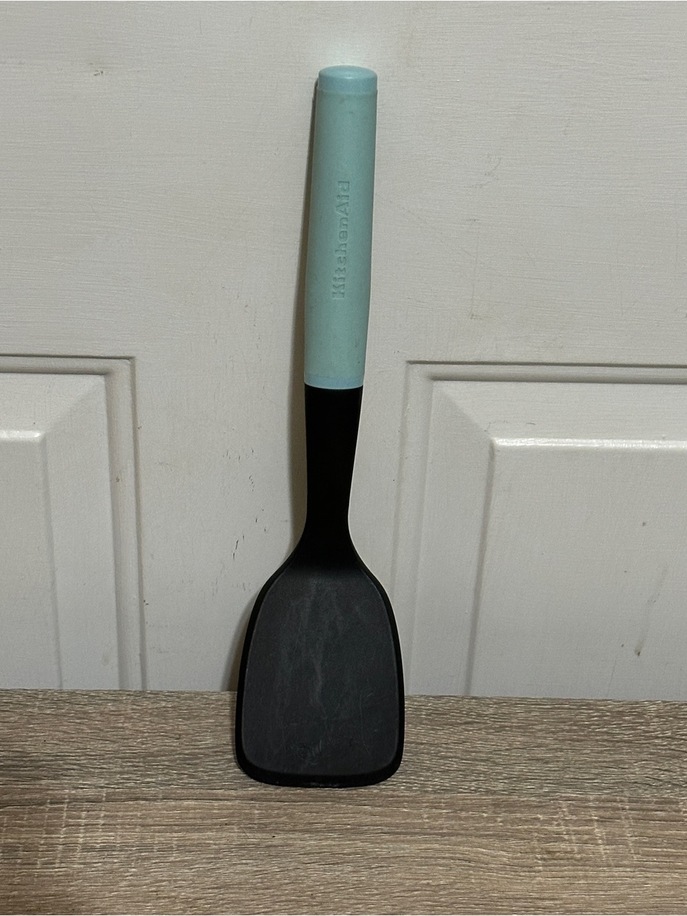 KitchenAid Solid Turner Spatula Light Turquoise Blue & Black 13.5" x 3.25"